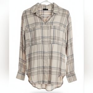 Plaid Button-Up Shirt